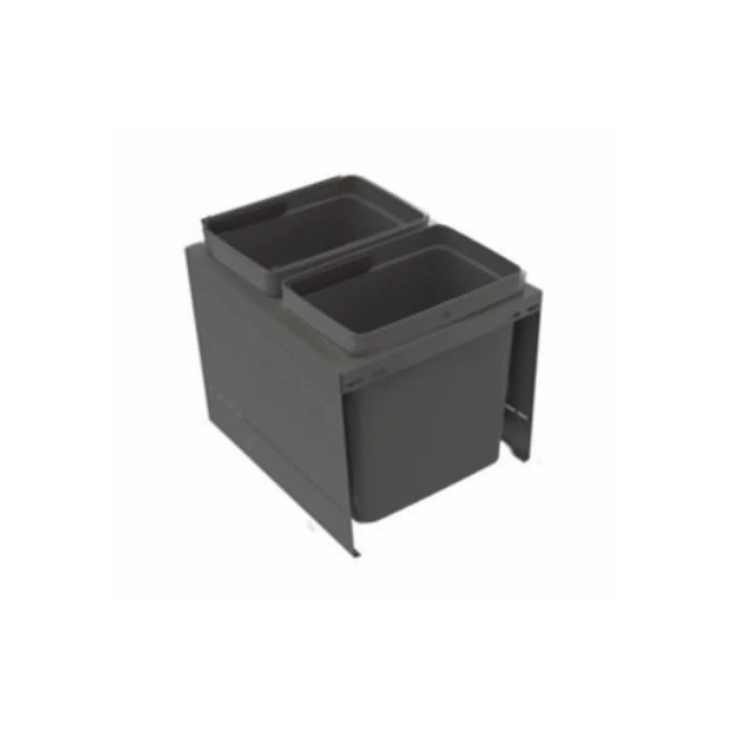 Jätelajittelujärjestelmä IMA Cube Compact M40 2x10L tummanharmaa