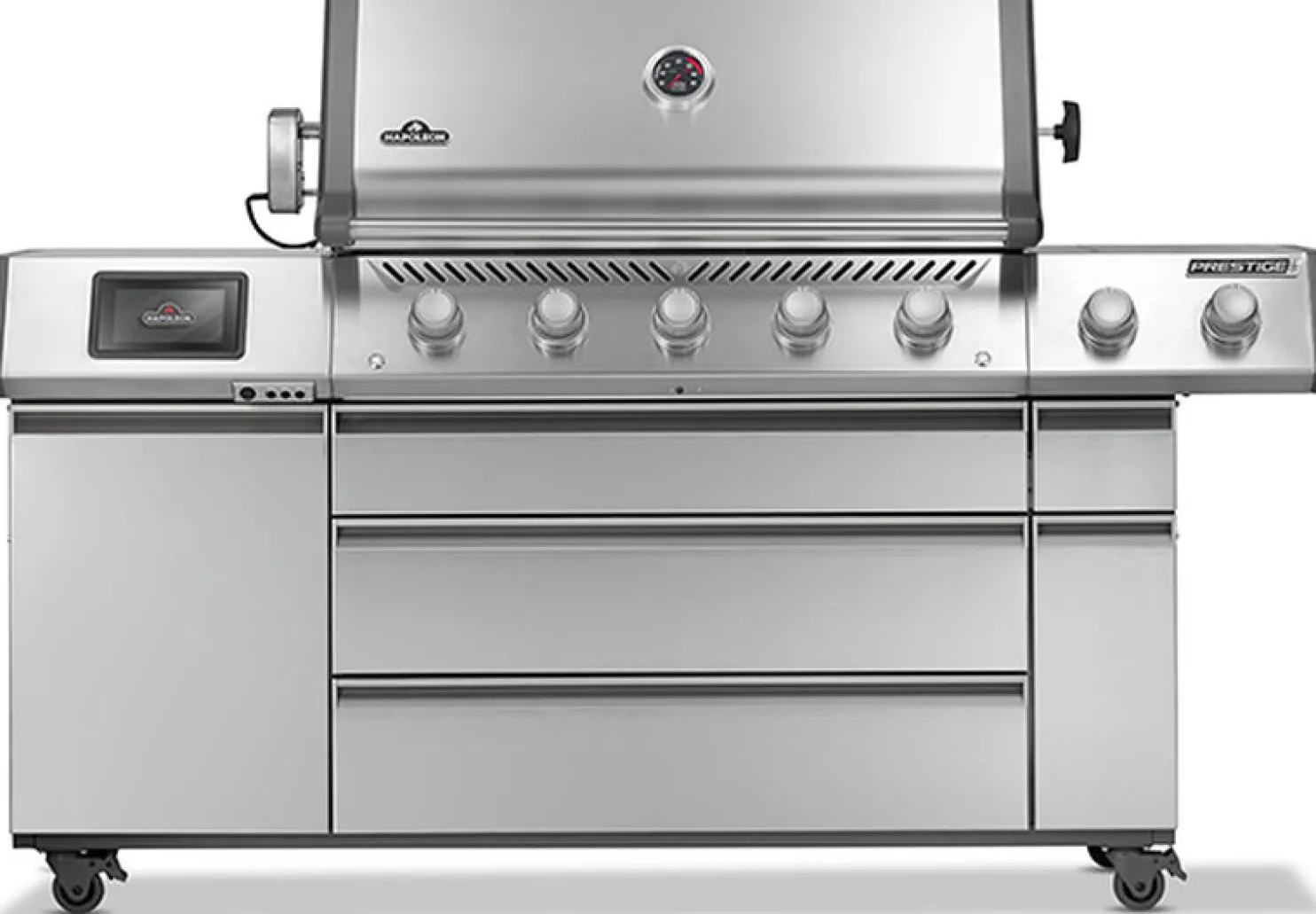 Kaasugrilli Napoleon Prestige PRO665-4 Connected, 5+2 poltinta, sivupoltin ja takapoltin