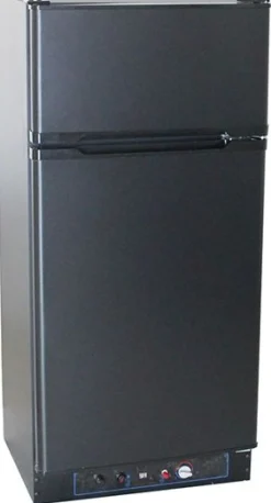 Kaasujääkaappi pakastelokerolla Sunwind Ventus 168, 60cm, 129/25 l, musta