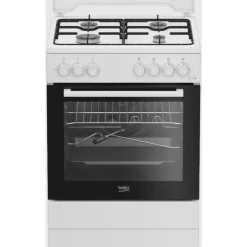 Kaasuliesi Beko FBST62110DW, sähköuunilla, 60cm, valkoinen