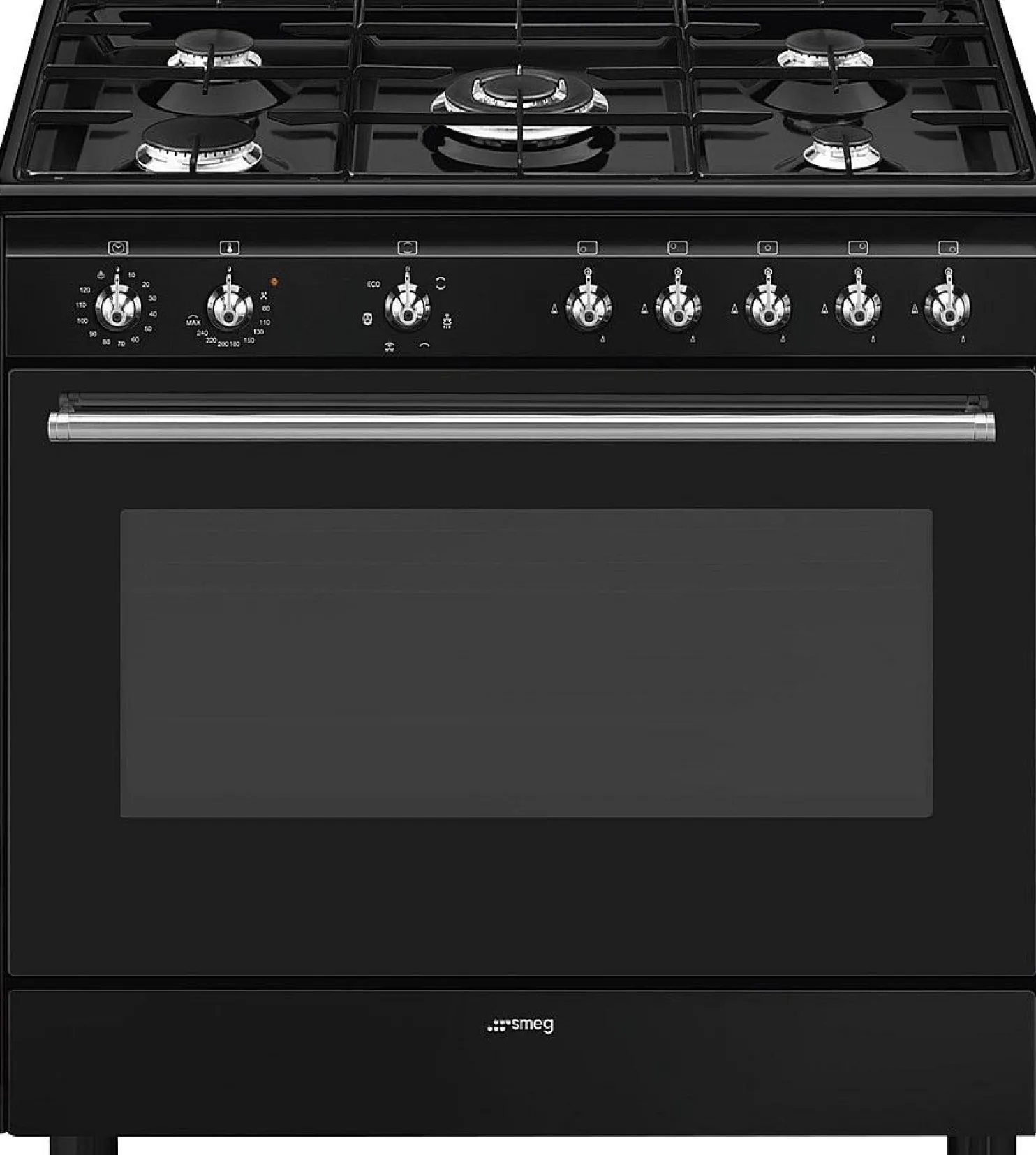 Kaasuliesi Smeg CX91GMBL, musta, 90cm