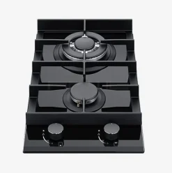 Kaasuliesitaso Schlosser PGH321GWFFD 30 cm 2-liekkinen musta
