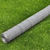 Kanaverkko galvanoitu PVC pinnoitteella silmäkoko 50mm 25x1m hopea