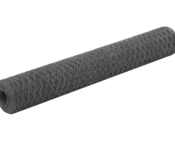 Kanaverkko teräs PVC pinnoitteella silmäkoko 50mm 25x1m harmaa
