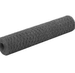 Kanaverkko teräs PVC pinnoitteella silmäkoko 25mm 25x0.75m harmaa
