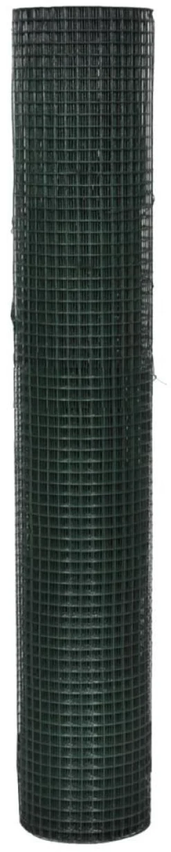 Kanaverkko 25x25mm galvanoitu teräs PVC pinnoitteella 1x25m vihreä