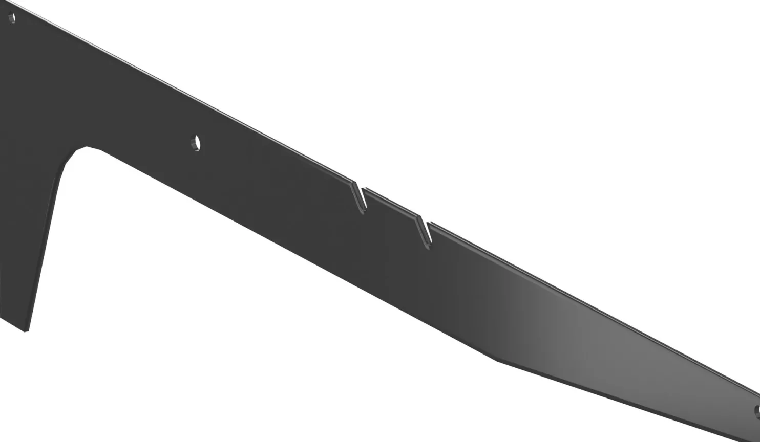 Kannatinrunko Sovella 600 mm suora musta