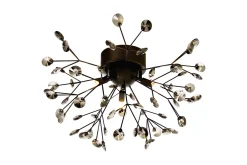 Kattoplafondi Aneta Lighting Viva kristalli musta