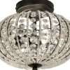 Kattoplafondi Aneta Lighting Edda ø 29,5 cm musta/kirkas