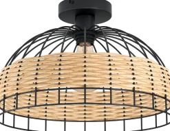 Kattovalaisin Eglo Vintage Anwick Ø380mm musta/puu