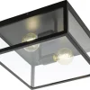Kattovalaisin Eglo Vintage Charterhouse 360x360mm musta kirkas 49392