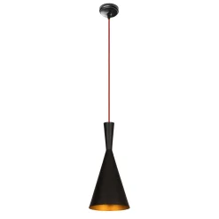Kattovalaisin Linento Lighting Elmas, musta/punainen, Ø19cm