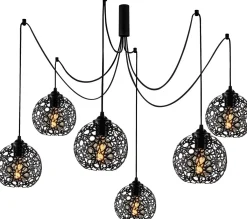 Kattovalaisin Linento Lighting Lytle 6-osainen musta