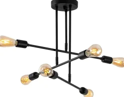 Kattovalaisin Linento Lighting Flower 75x75 cm 6-osainen musta