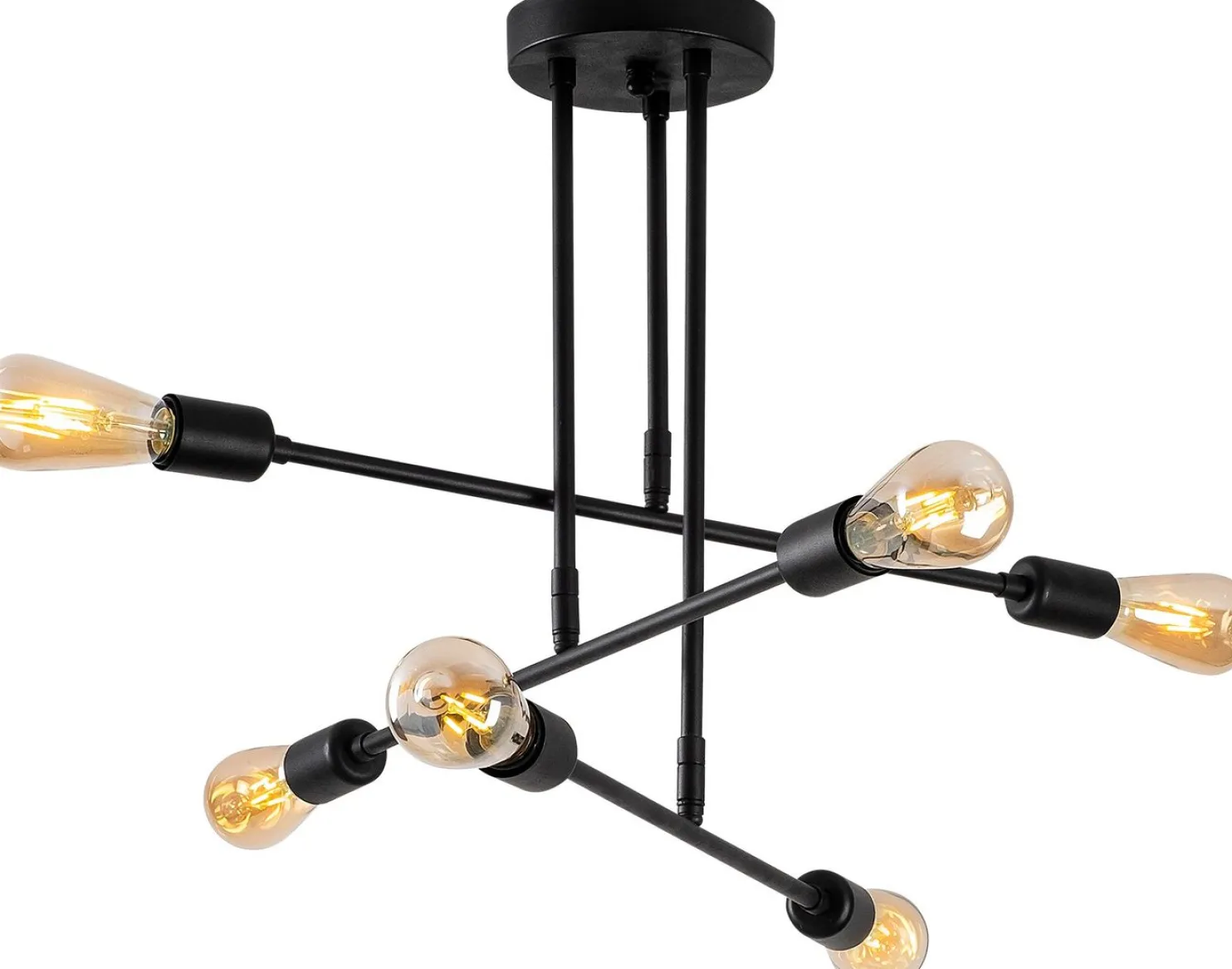 Kattovalaisin Linento Lighting Flower 75x75 cm 6-osainen musta