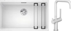 Keittiöallas Blanco Etagon 700-U ja Lapetek Lino-A keittiöhana APK-liitäntä eri värejä