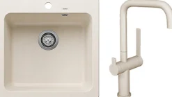 Keittiöallas Blanco Naya 5 ja Lapetek Lino-A keittiöhana APK-liitäntä eri värejä