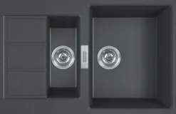 Keittiöallas Frank Sirius S2D 651-78 780x500 mm Tectonite musta
