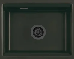 Keittiöallas Lavabo Kara 50 U, 551x441mm, keramiikka, mattamusta, eri pohjaventtiilin värejä