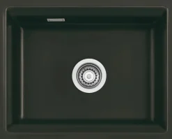 Keittiöallas Lavabo Kara 50 U, 551x441mm, keramiikka, mattamusta, eri pohjaventtiilin värejä