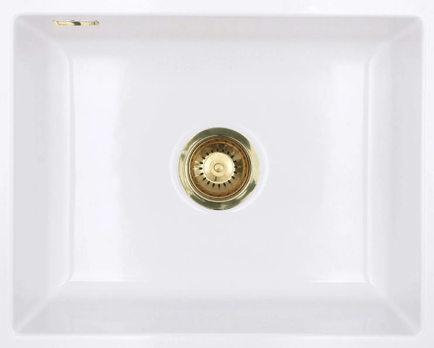 Keittiöallas Lavabo Mera 50 U, 556x441mm, keramiikka, valkoinen, eri pohjaventtiilin värejä
