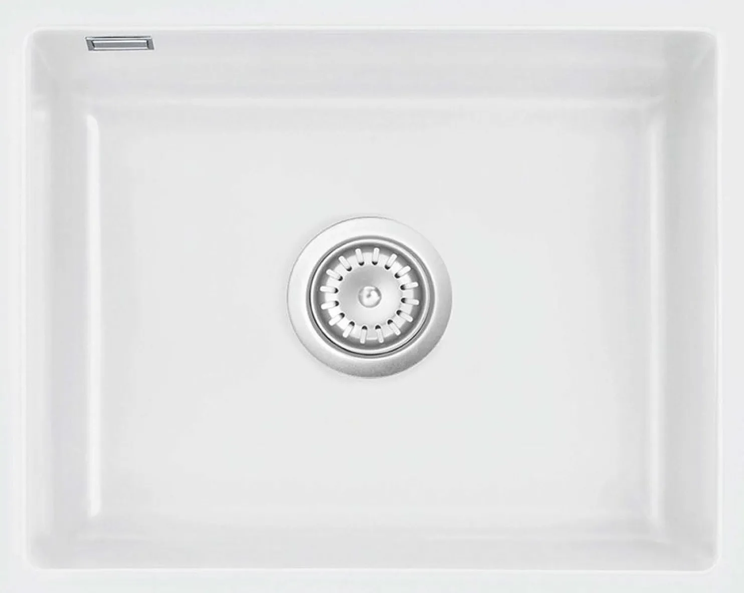 Keittiöallas Lavabo Mera 50 U, 556x441mm, keramiikka, mattavalkoinen, eri pohjaventtiilin värejä