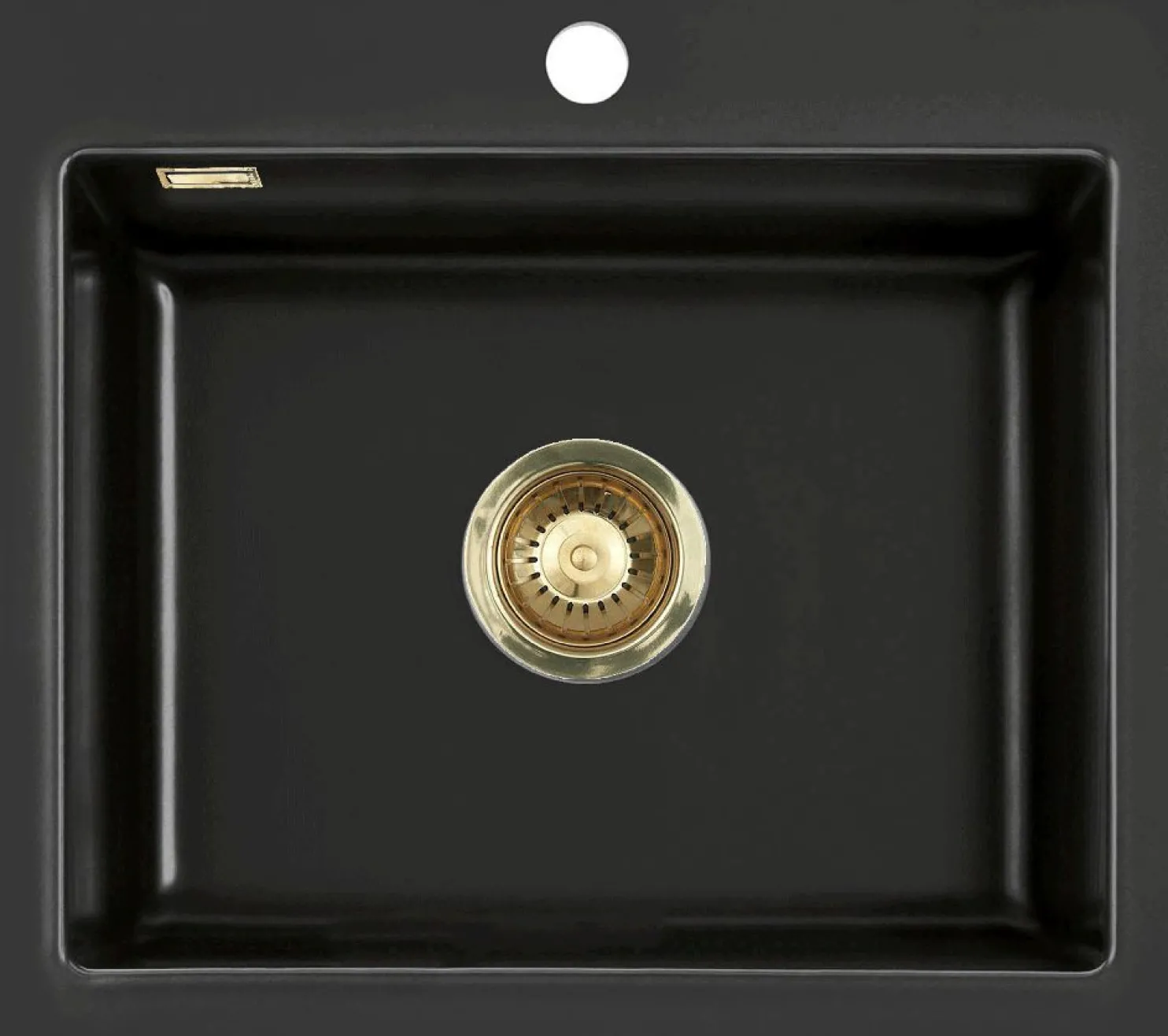 Keittiöallas Lavabo Mera 57, 575x510mm, keramiikka, mattamusta, eri pohjaventtiilin värejä