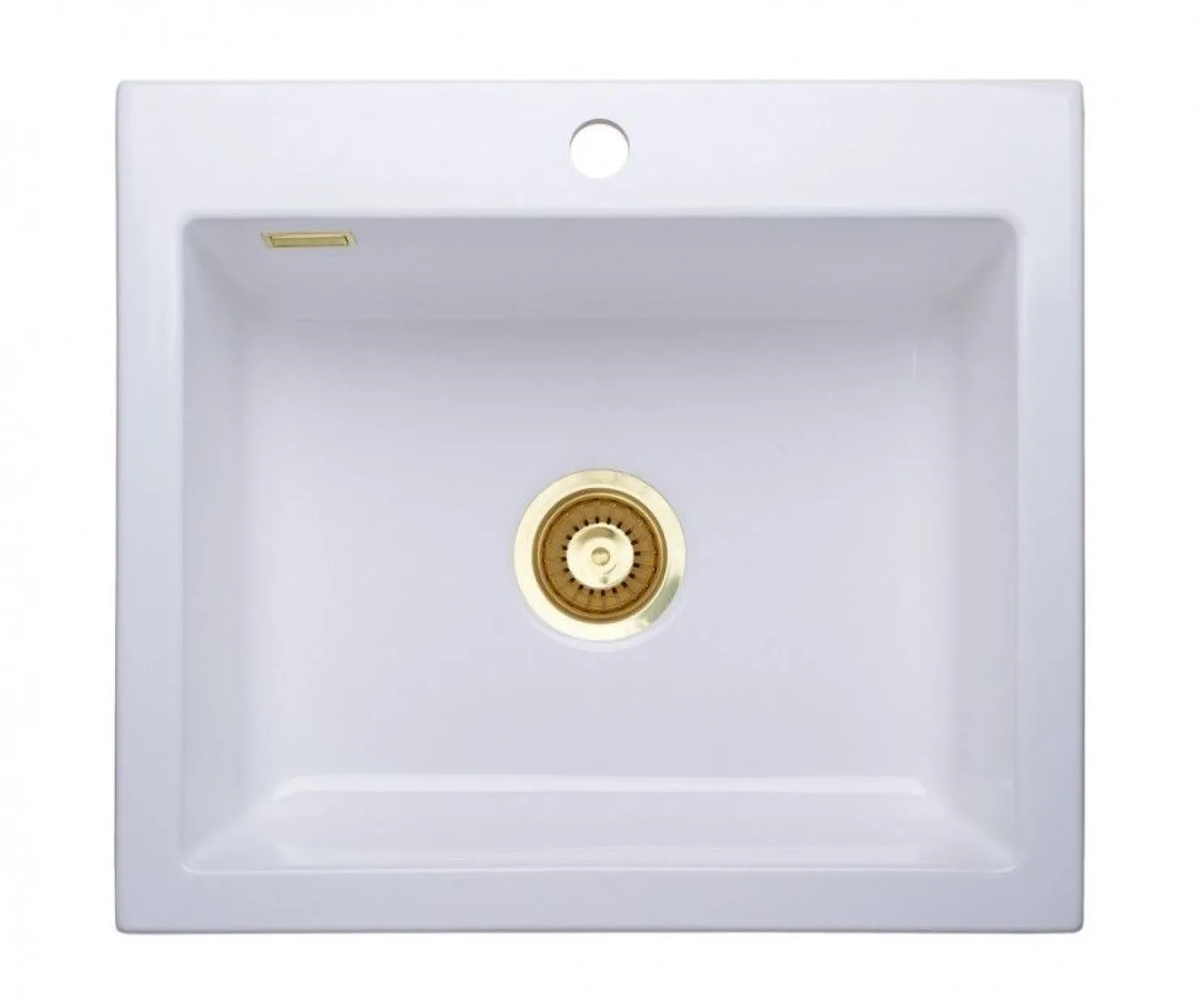 Keittiöallas Lavabo Mera 57, 575x510mm, keramiikka, valkoinen, eri pohjaventtiilin värejä