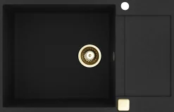 Keittiöallas Lavabo Saturn 790, 780x500 mm, komposiitti, mattamusta, eri värejä
