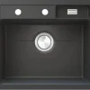 Keittiöallas Stala Combo CEG51-57BF 560x500 mm komposiitti musta huullettava