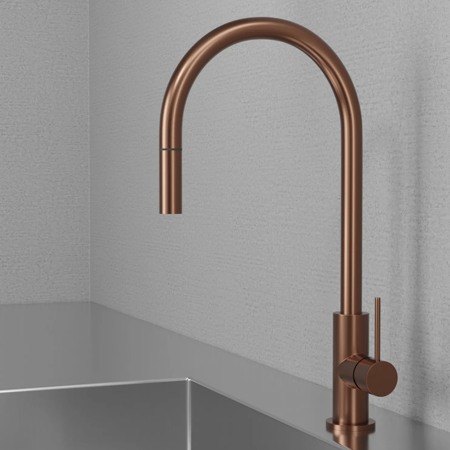 Keittiöhana Scandtap Steel Accent Amber kupari