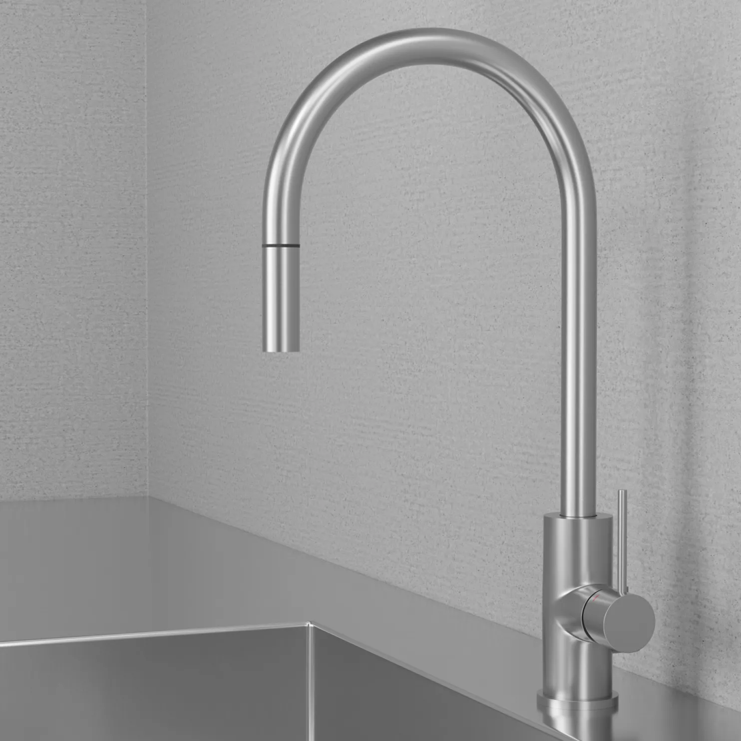 Keittiöhana Scandtap Steel Accent D pesukoneventtiilillä