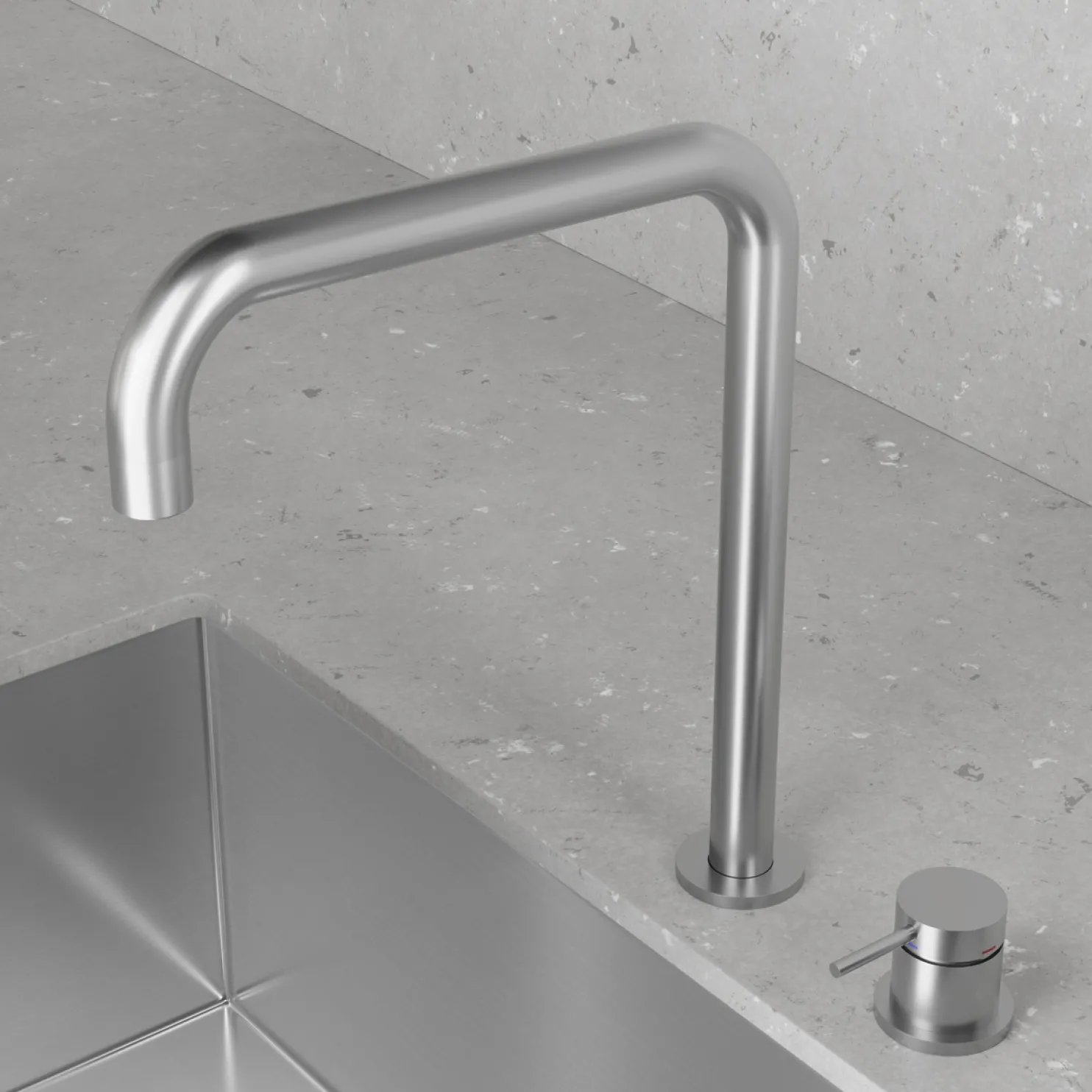 Keittiöhana Scandtap Steel Harmonized K2 Square Original, ruostumaton teräs