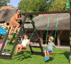 Kiipeilymoduuli Jungle Gym 2-Climb Module 220, mustaksi petsattu