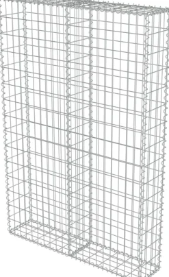 Kivikoriseinä kansilla galvanoitu teräs 100x20x150cm