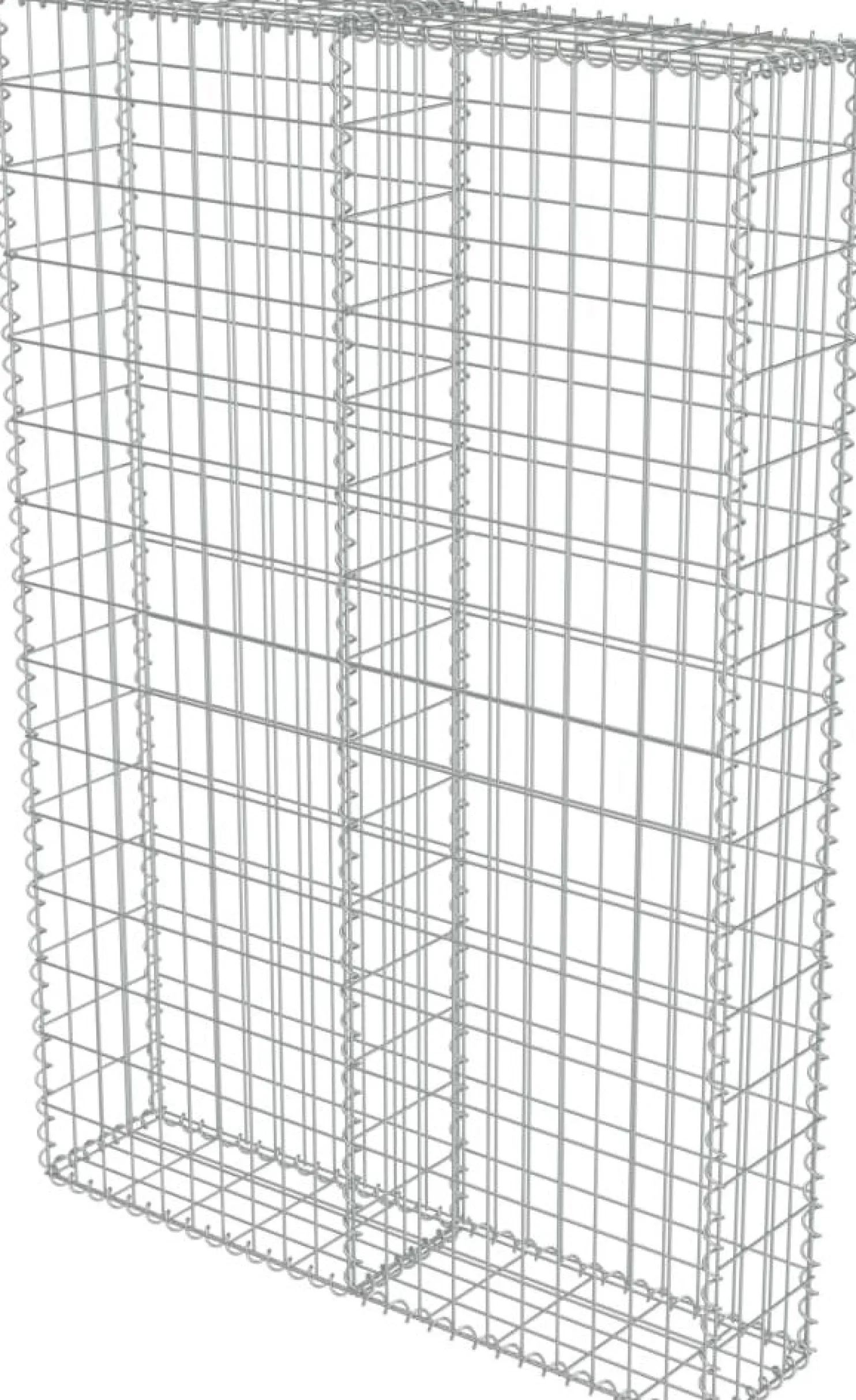 Kivikoriseinä kansilla galvanoitu teräs 100x20x150cm
