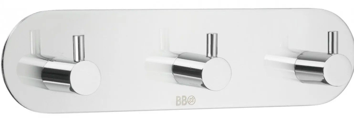 Kolmoiskoukku Beslagsboden Design 1103 tarrakiinnitteinen