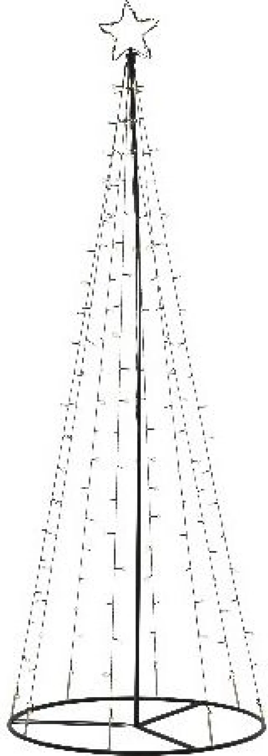 Koristepuu Star Trading LED 210 cm musta