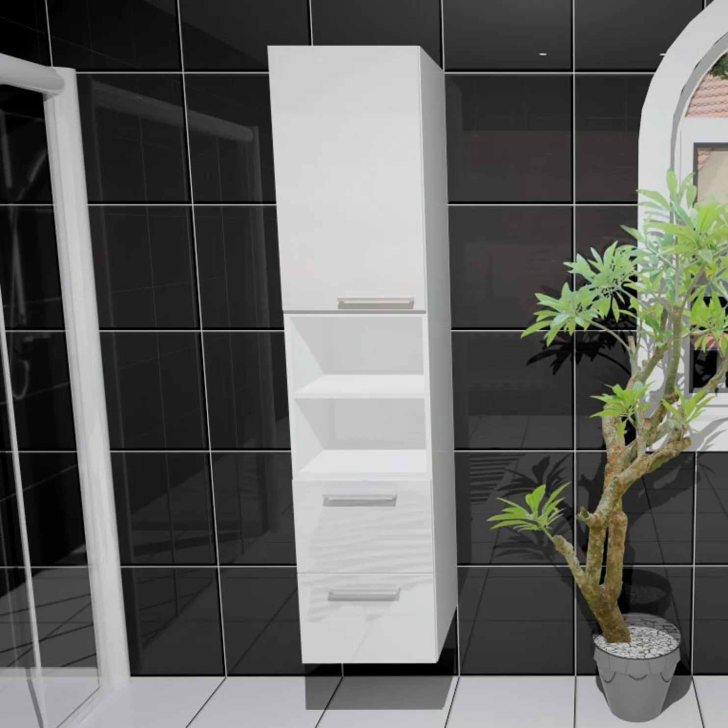 Korkea kaappi Easy Bath OVI+TEN2 1750x400mm