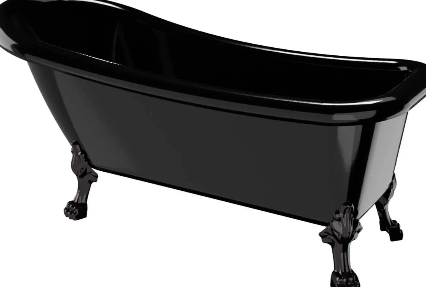 Kylpyamme Bathlife Ideal, 1530x760 mm, musta, eri tassuja