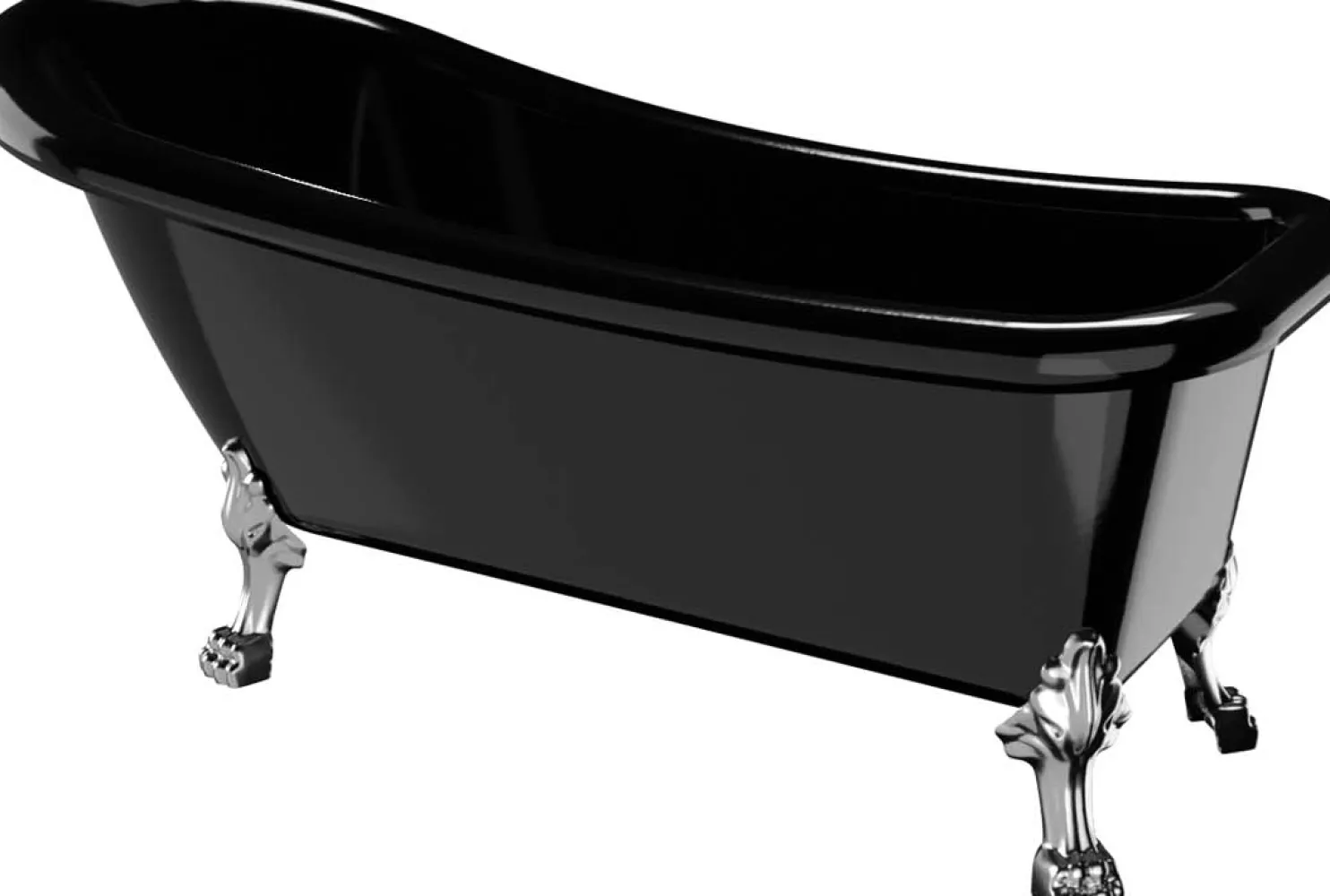 Kylpyamme Bathlife Ideal, 1530x760 mm, musta, eri tassuja
