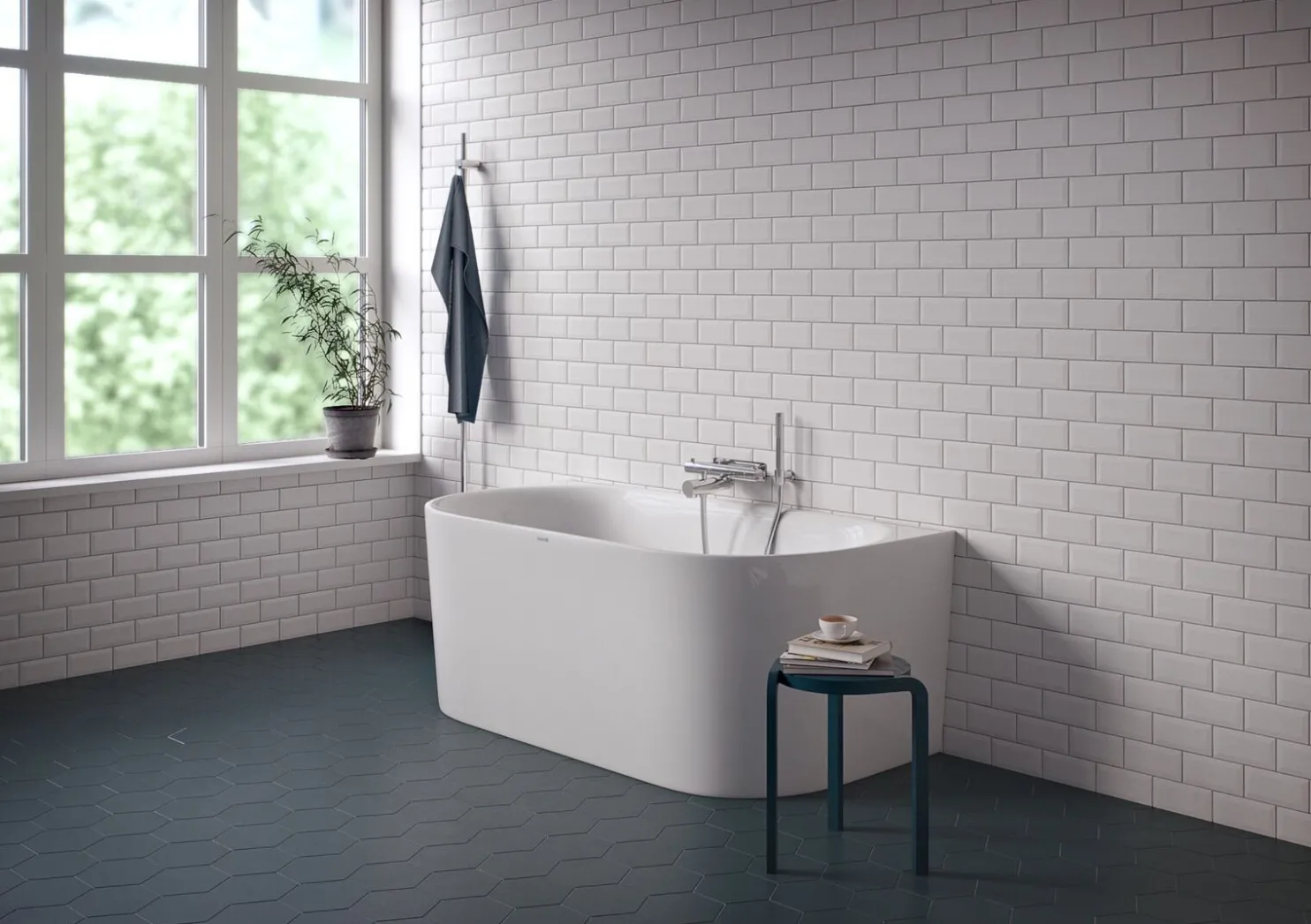 Kylpyamme Nordhem Hovås I 1550x800x610 mm valkoinen