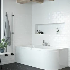 Kylpyamme Nordhem Torekov Standard 1600-1700x725-800mm eri kokoja valkoinen