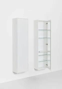 Kylpyhuoneen korkea kaappi Hafa Edge, 155x40x25cm, hyllyillä, lastulevy, eri värejä