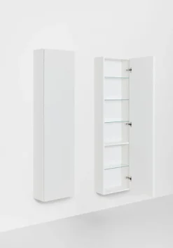 Kylpyhuoneen korkea kaappi Hafa Go Compact, 155.5x40x20cm, hyllyillä, eri värejä