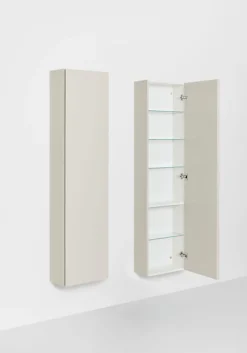 Kylpyhuoneen korkea kaappi Hafa Go Compact, 155.5x40x20cm, hyllyillä, eri värejä