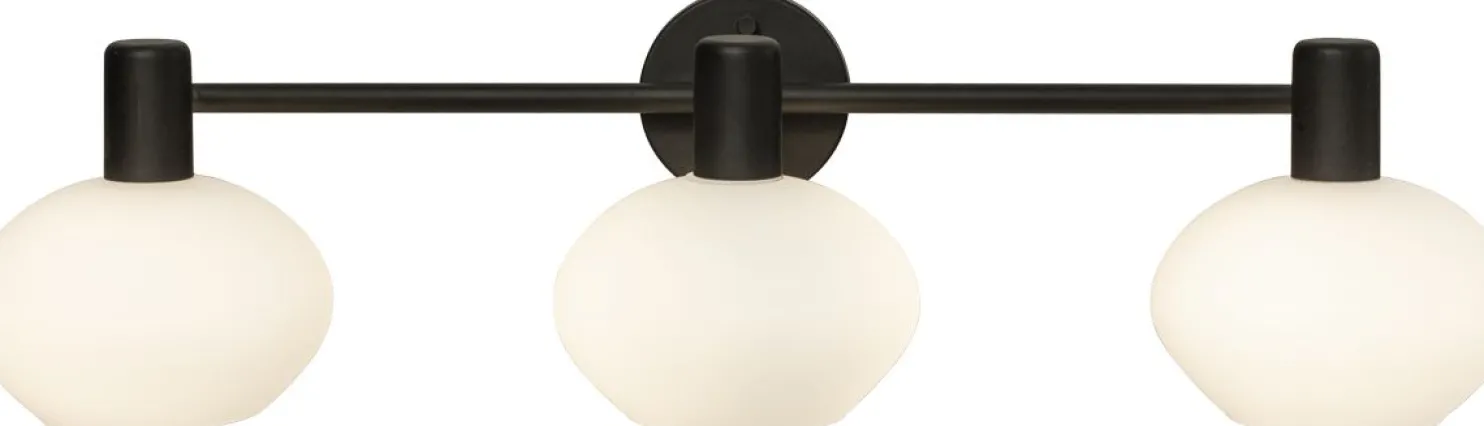 Kylpyhuoneen seinävalaisin Aneta Lighting Elba 3-osainen, eri värejä