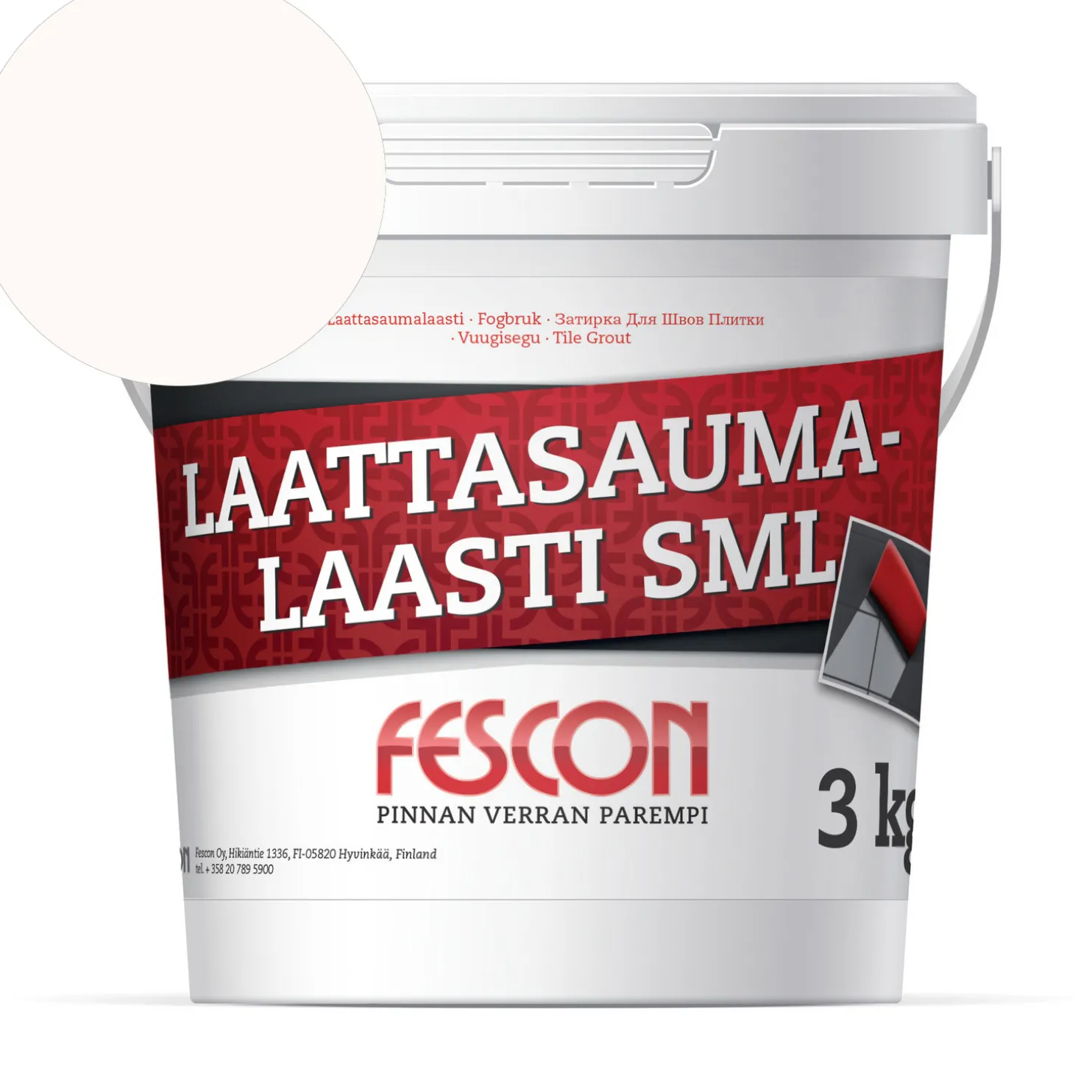 Laattasaumalaasti Fescon SML valkoinen 3 kg