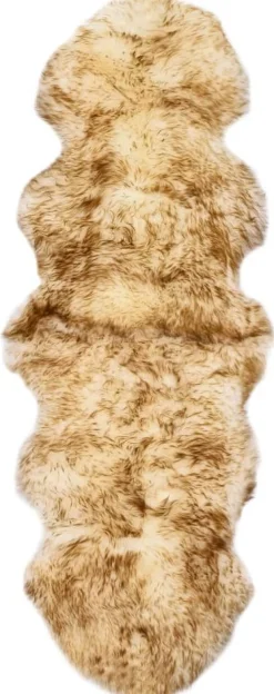Lampaannahkamatto 60x180 cm ruskea melange