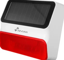 Langaton ulkosireeni Celotron Nivian Smart kotiautomaatio- ja hälytysjärjestelmiin, aurinkokennolla toimiva